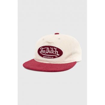 Von Dutch șapcă de baseball din bumbac culoarea rosu, cu imprimeu ieftina
