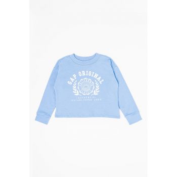 Bluza de bumbac cu logo frontal