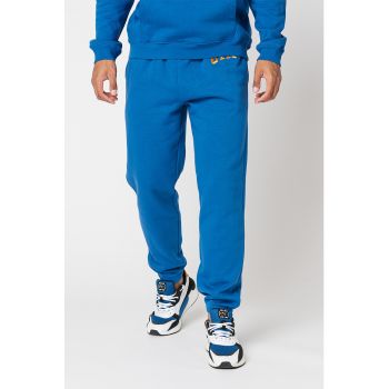 Pantaloni jogger cu logo brodat