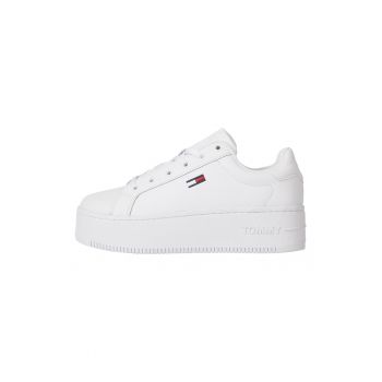 Pantofi sport flatform de piele