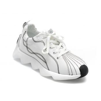 Pantofi sport GRYXX albi, AD859, din piele naturala