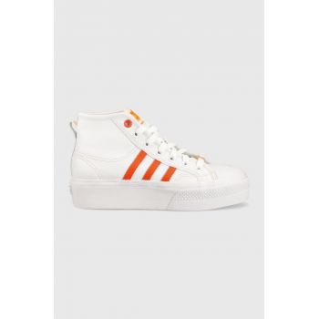 adidas Originals tenisi Nizza Platform culoarea alb