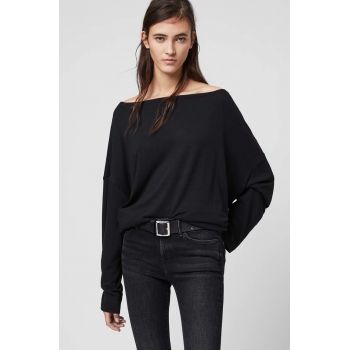 AllSaints longsleeve femei, culoarea negru