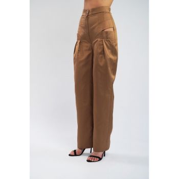 Pantaloni de matase cu croiala ampla