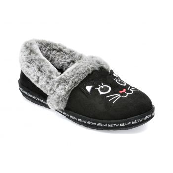 Papuci SKECHERS negri, TOO COZY9, din material textil