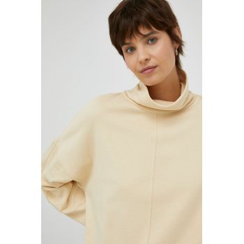 United Colors of Benetton bluza femei, culoarea bej, neted