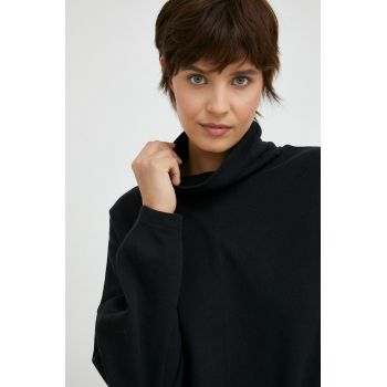 United Colors of Benetton bluza femei, culoarea negru, neted