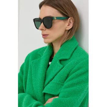 Gucci ochelari de soare femei, culoarea verde de firma originali