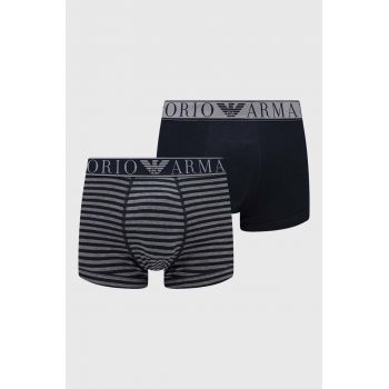 Emporio Armani Underwear boxeri 2-pack barbati, culoarea albastru marin