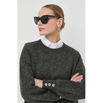 Morgan pulover din amestec de lana femei, culoarea gri,