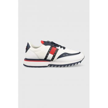 Tommy Jeans sneakers Treck Cleat culoarea alb