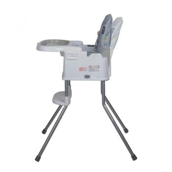 Scaun de luat masa 2in1 pentru copii Coccolle Ziti multifunctional, Cu functie de inaltator, Centuri in 5 puncte, Spatar reglabil in 2 pozitii, Tavita reglabila in 3 pozitii, Dispozitiv anti-alunecare sub tavita, pana la 15 kg, Grey Stars