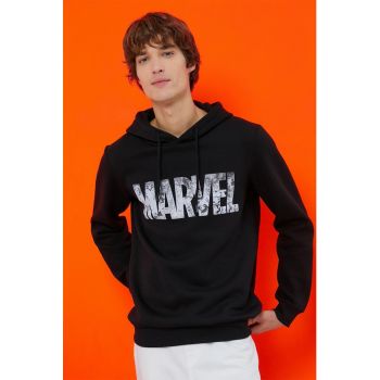 Hanorac din amestec de bumbac cu imprimeu Marvel