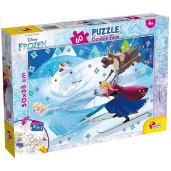 Puzzle de colorat - frozen la schi (60 piese)