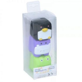 Set 3 jucarii de baie Eddy Toys, Pinguin, Hipopotam, Broscuta de firma originala