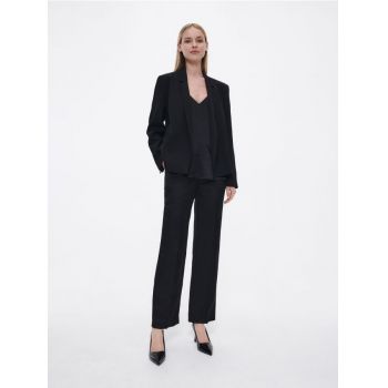 Reserved - Blazer cambrat cu adaos de lână - Negru