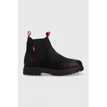 Levi's botine copii culoarea negru, Levi's botine copii culoarea negru,