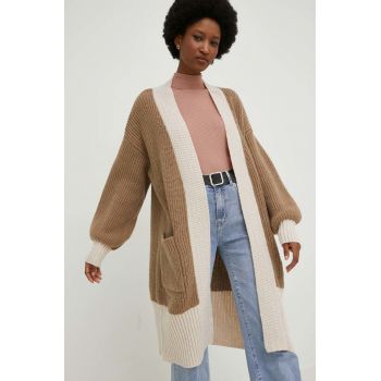 Answear Lab cardigan femei, culoarea bej, călduros