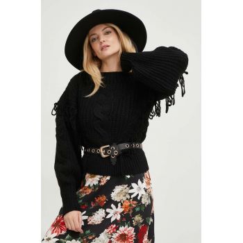 Answear Lab pulover de lana femei, culoarea negru, călduros de firma original