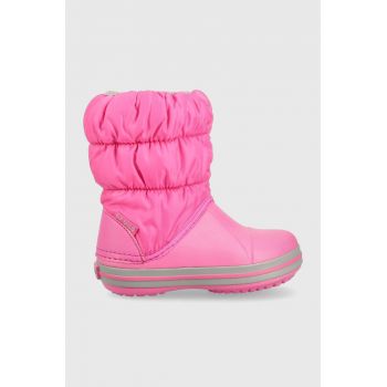 Crocs cizme de iarna copii Winter Puff Boot culoarea roz ieftina