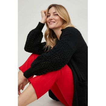 Answear Lab cardigan femei, culoarea negru