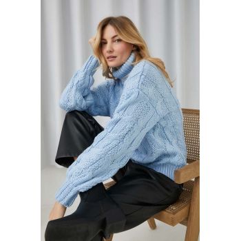 Answear Lab pulover de lana femei, călduros, cu guler