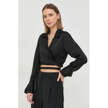 Herskind bluza Zikka femei, culoarea negru, neted de firma originala
