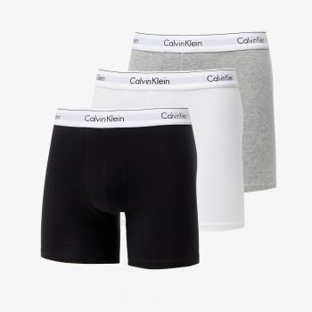 Calvin Klein Modern Cotton Stretch Boxer Brief 3-Pack Black/ White/ Grey Heather de firma originali