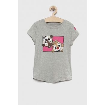 GAP tricou de bumbac pentru copii X Disney culoarea gri