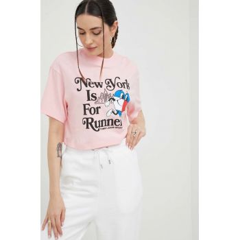 Tommy Jeans tricou din bumbac culoarea roz