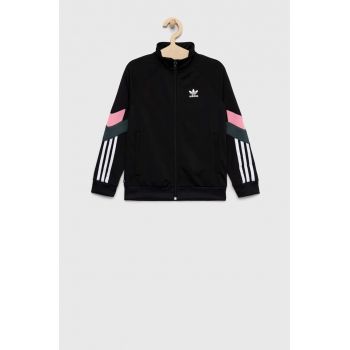 adidas Originals bluza copii culoarea negru, cu imprimeu