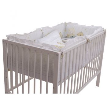 Aparatoare laterala Babyneeds pentru patut 120x60 cm Teddy Play Bej M1