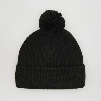 Reserved - Căciulă beanie cu pompon - Negru