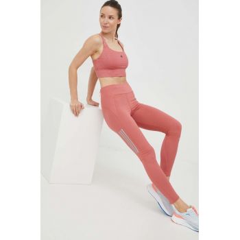 adidas Performance sutien sport Powerimpact culoarea roz, modelator ieftin