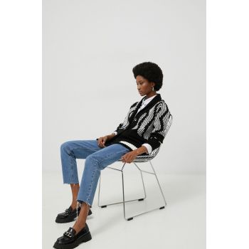 Answear Lab cardigan de lana femei, culoarea negru