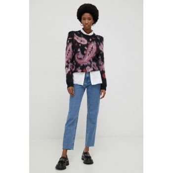 Answear Lab pulover de lana femei, culoarea negru,