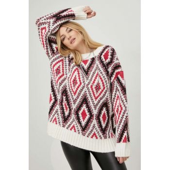 Answear Lab pulover de lana femei, culoarea rosu, călduros