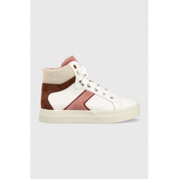 Gant sneakers din piele avona , culoarea alb