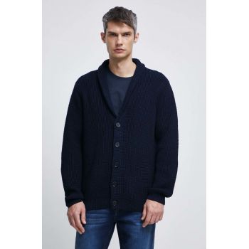 Medicine cardigan barbati, culoarea albastru marin