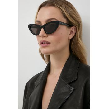 Saint Laurent ochelari de soare femei, culoarea negru