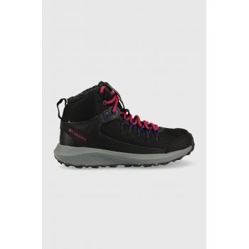 Columbia pantofi Trailstorm Mid Waterproof femei, culoarea negru, izolat de firma originala