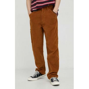 Levi's pantaloni de catifea cord barbati, culoarea maro, cu fason cargo de firma originali