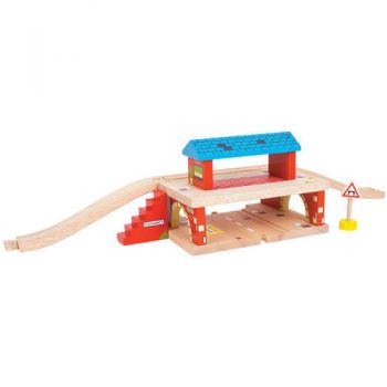 Set de Joaca BigJigs Toys Statie Supraterana din Lemn