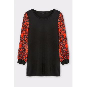 Bluza cu maneci contrastante