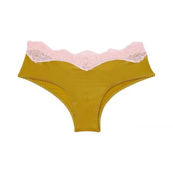 Lace Trim Cheeky Panty M