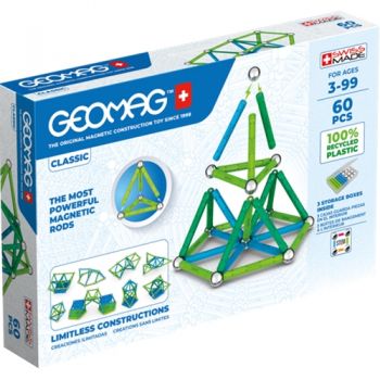 Set de Constructie Geomag Magnetic Green Line 60 Piese