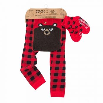 Set Pantaloni si Soseste Antiderapante Zoocchini Bear 12-18 Luni