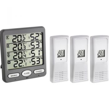 Termo-Higrometru TFA cu 3 Senzori Wireless 30.3054.10 Termo-Higrometru TFA cu 3 Senzori Wireless 30.3054.10