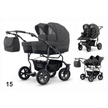 Carucior pentru gemeni Mikado GOLDSTAR GS-15 3 in 1