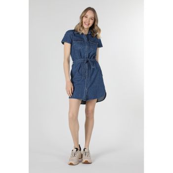 Rochie mini evazata din denim